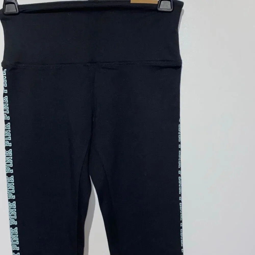 PINK Victoria's Secret Women's Black High Waist 4-Way Stretch Leggings XS NWT‎